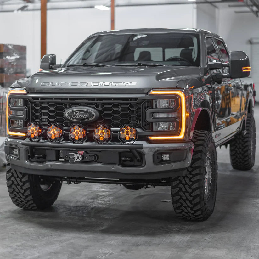 2017-2024 Ford Super Duty Light Mount "The Classic" Trophy Truck Style for 5 Round Lights