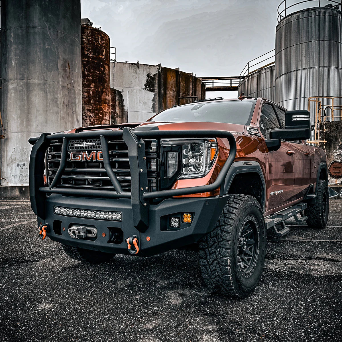 2020-2023 GMC SIERRA 2500/3500 ATTITUDE FRONT WINCH BUMPER W/ GUARD Front View