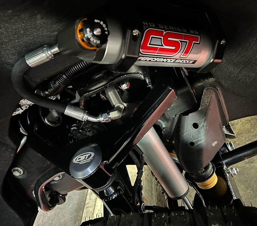 CST 20-25 GM 3500 4″ Stage 10 Suspension System Front View