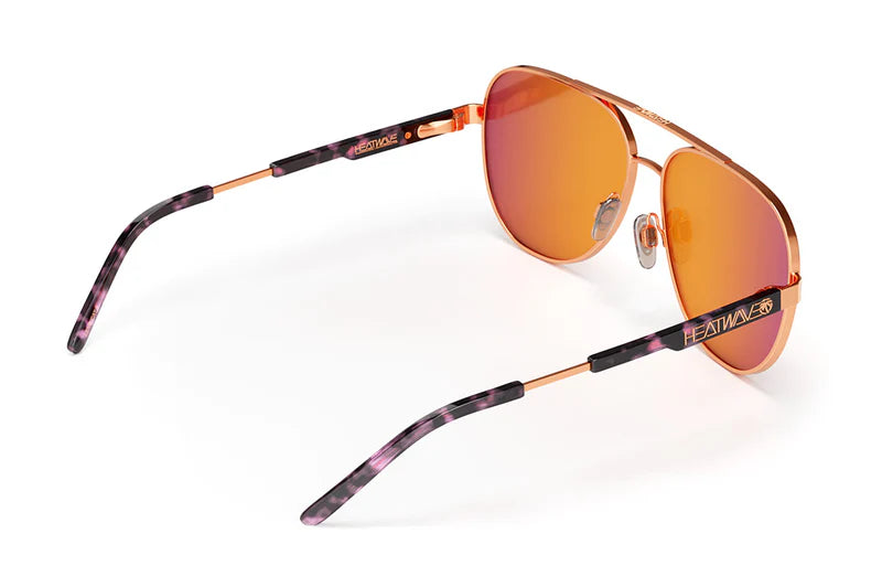 Incline Sunglasses: Rose Gold Front View