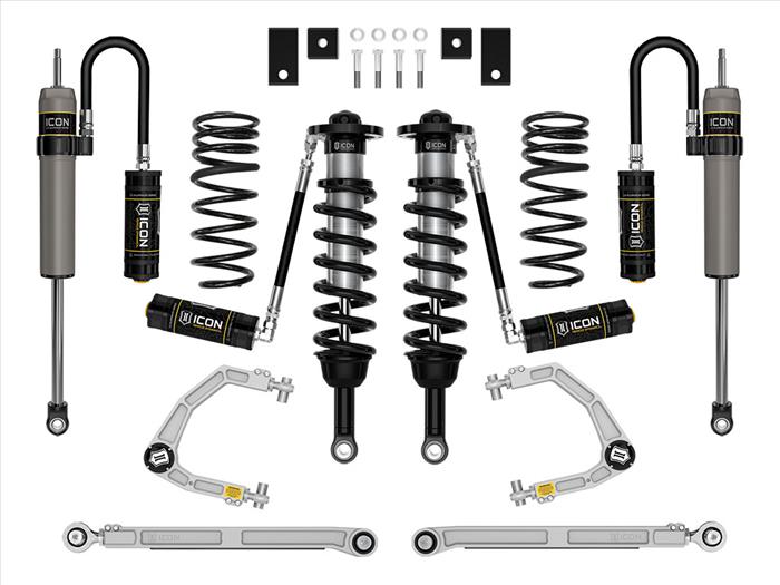 ICON 2023+ Toyota Sequoia, 3-4.5" Lift, Stage 8 Suspension System, Billet, TRD Front View