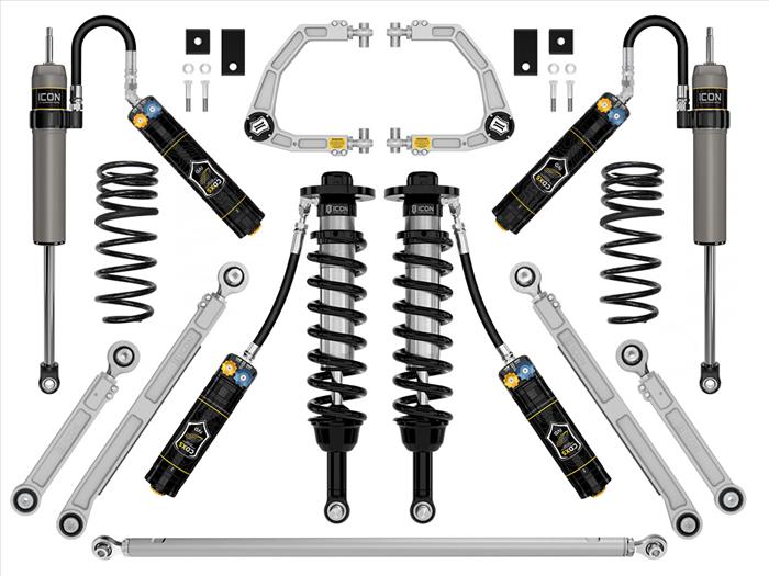 ICON 2023-2025 Toyota Sequoia, 3-4.5" Lift, Stage 10 Suspension System, Billet, CDXS Front View