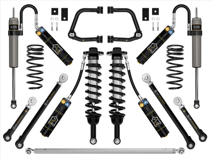 ICON 2023-2025 Toyota Sequoia, 3-4.5" Lift, Stage 10 Suspension System, Tubular, CDXS Front View