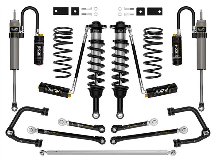ICON 2023+ Toyota Sequoia, 3-4.5" Lift, Stage 10 Suspension System, Tubular, TRD Front View