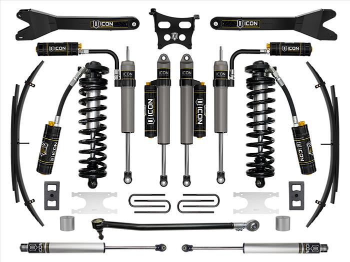 ICON 2023-2025 Ford F-250/F-350 Super Duty 4WD, 2.5-3" Lift, Stage 5 Coilover Conversion System with Radius Arms and Expansion Packs