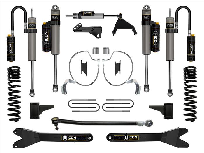 ICON 2023-2025 Ford F-250/F-350 Super Duty 4WD, Gas, 4.5" Lift, Stage 5 Suspension System w/ Radius Arms
