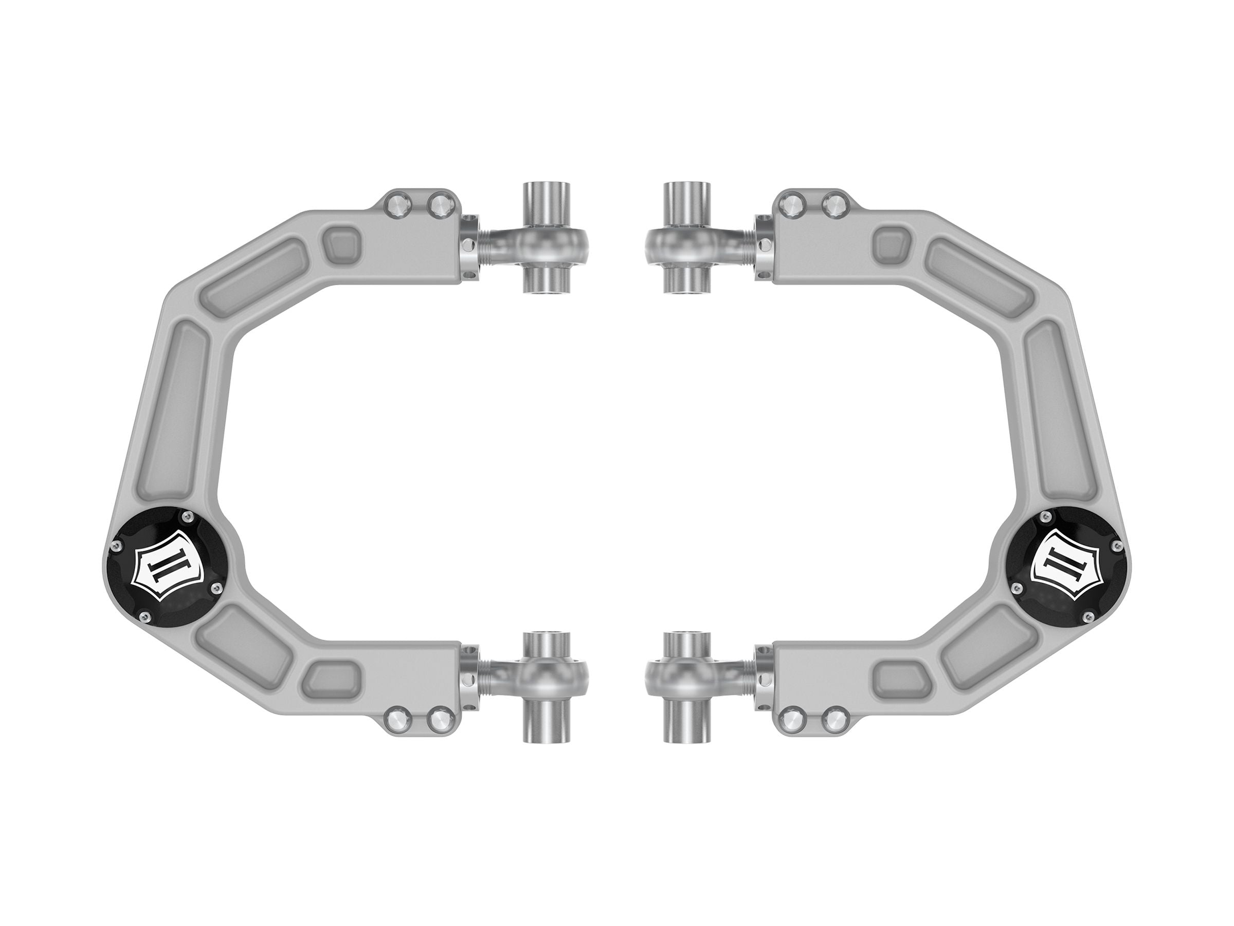 ICON 1996-2004 Toyota Tacoma/1996-2002 Toyota 4Runner, Billet Upper Control Arm w/ Delta Joint Kit Front View