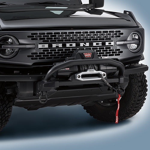 FORD PERFORMANCE PARTS BY WARN® BRONCO WINCH KIT Close-up Display on Vehicle