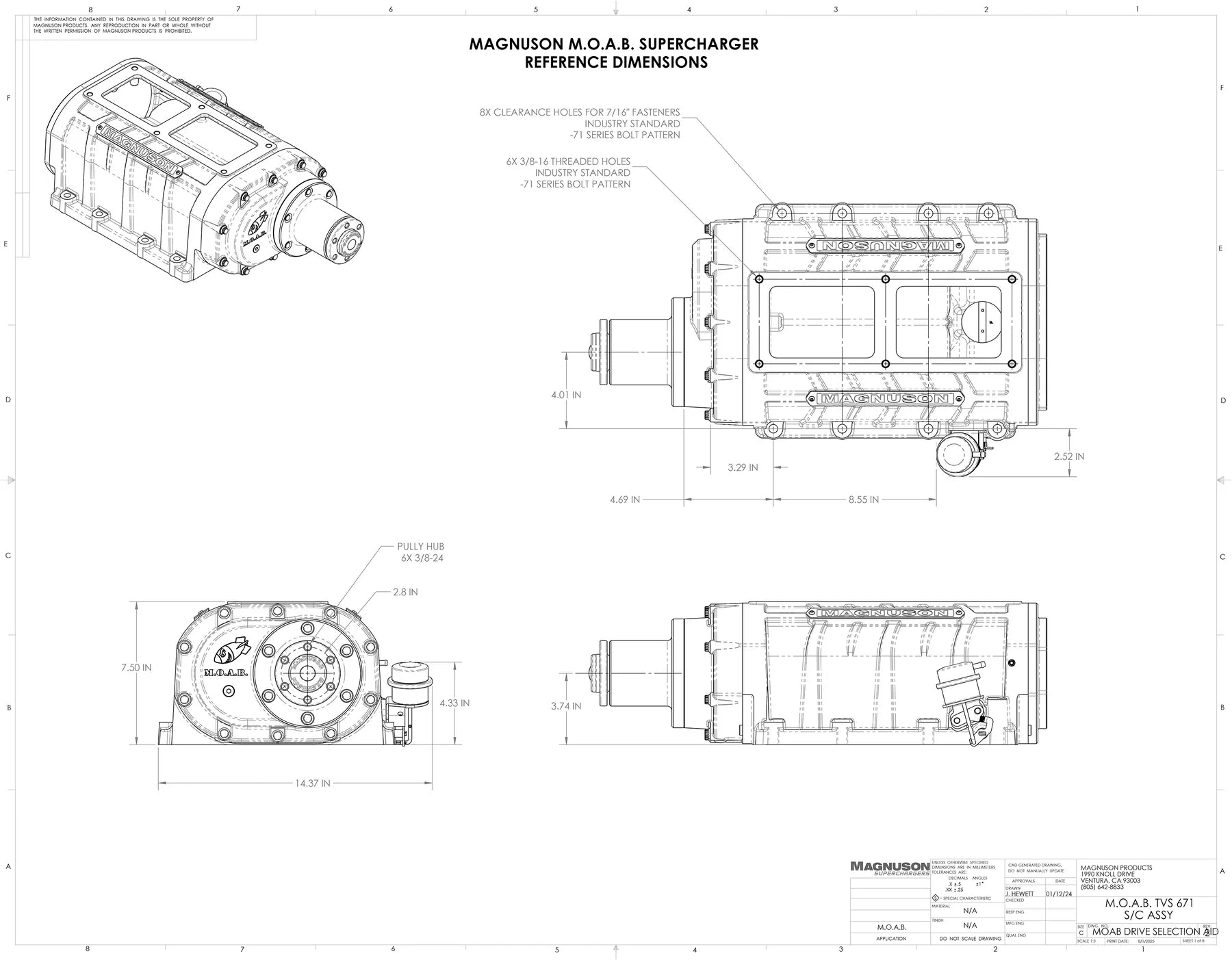 M.O.A.B. Mother of All Blowers TVS3100 Supercharger