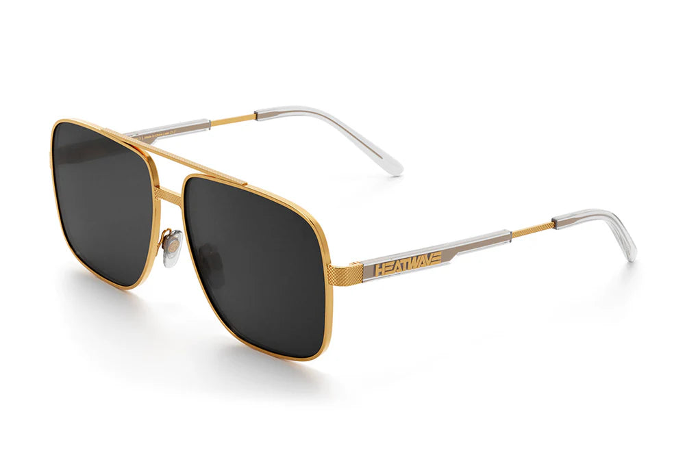 Nimitz Sunglasses: Gold Front View