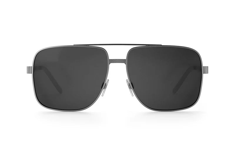 Nimitz Sunglasses: Gun Metal Front View