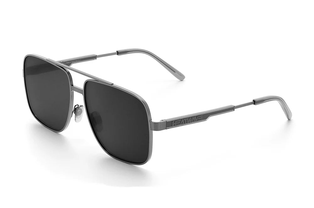 Nimitz Sunglasses: Gun Metal Front View