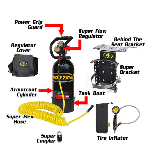 10 lb. BTS Edition Power Tank - Fits 4 Door Wranglers JKU & JLU | Matte Black | XP400 Regulator
