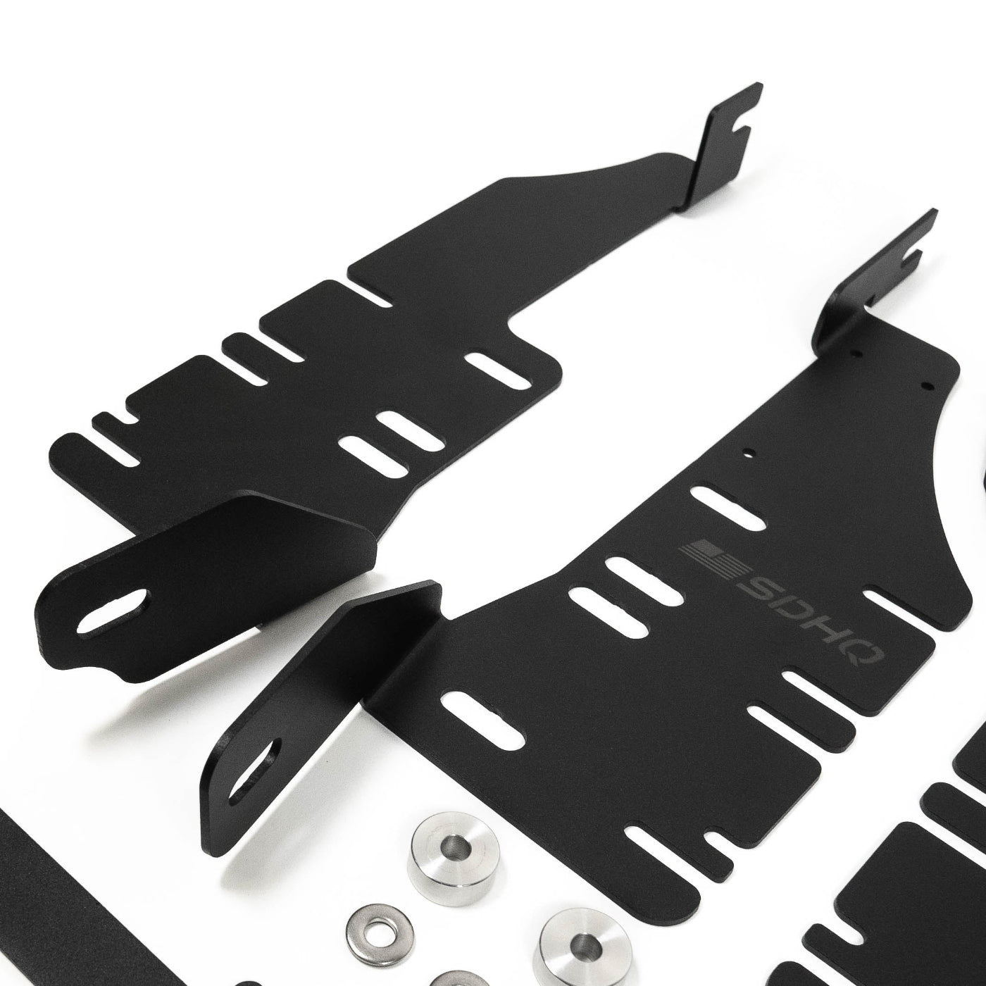 2025 Ram 1500 RHO SDHQ Built Behind the Grille LED Light Bar Mount display of included parts and hardware - close-up