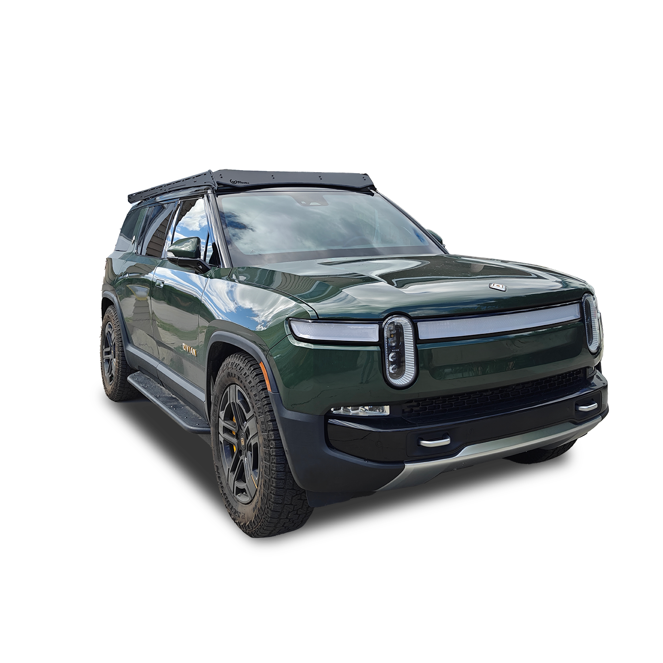 Rivian R1S SUV Prinsu Pro Roof Rack Front View
