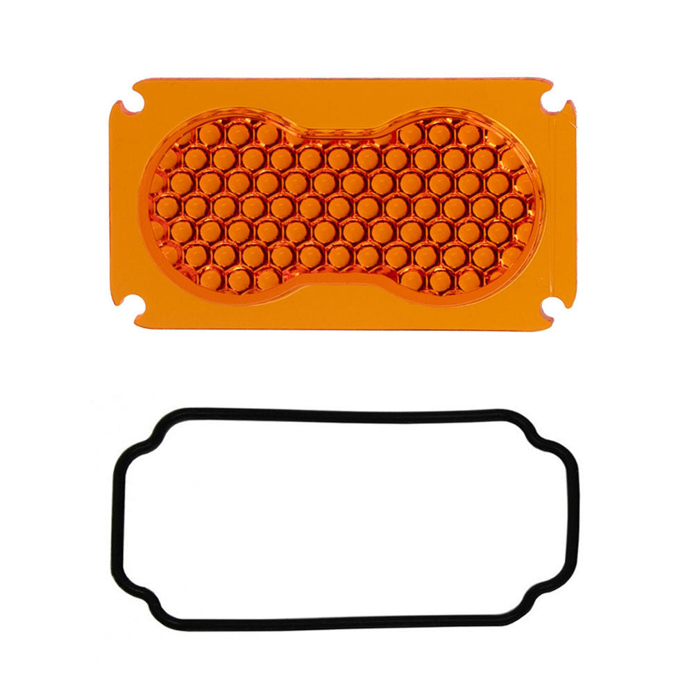 Baja Designs Factory Amber Replacement Lens Kit S2 Work Scene Display of Included Parts