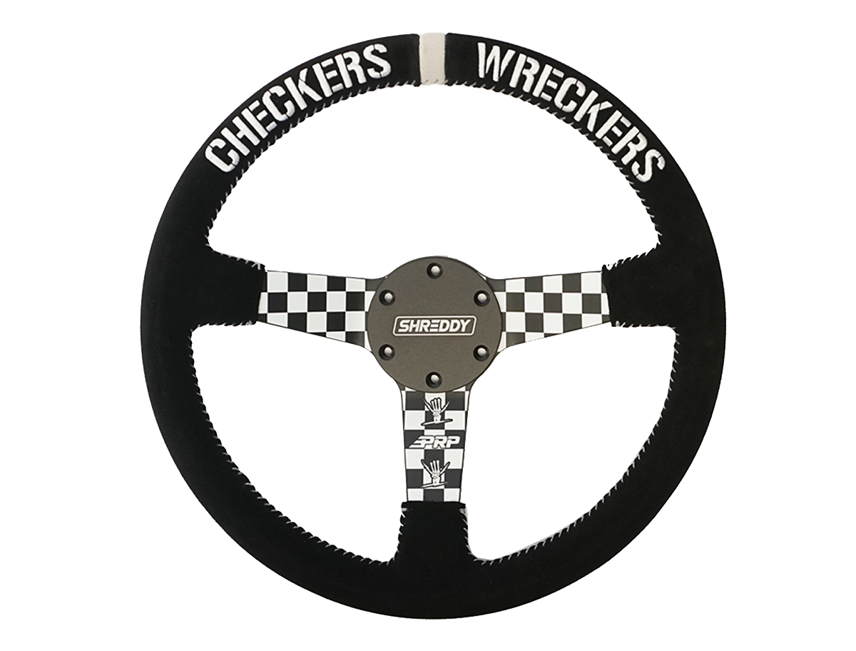 PRP X Shreddy Checkered Steering Wheel, Deep Dish