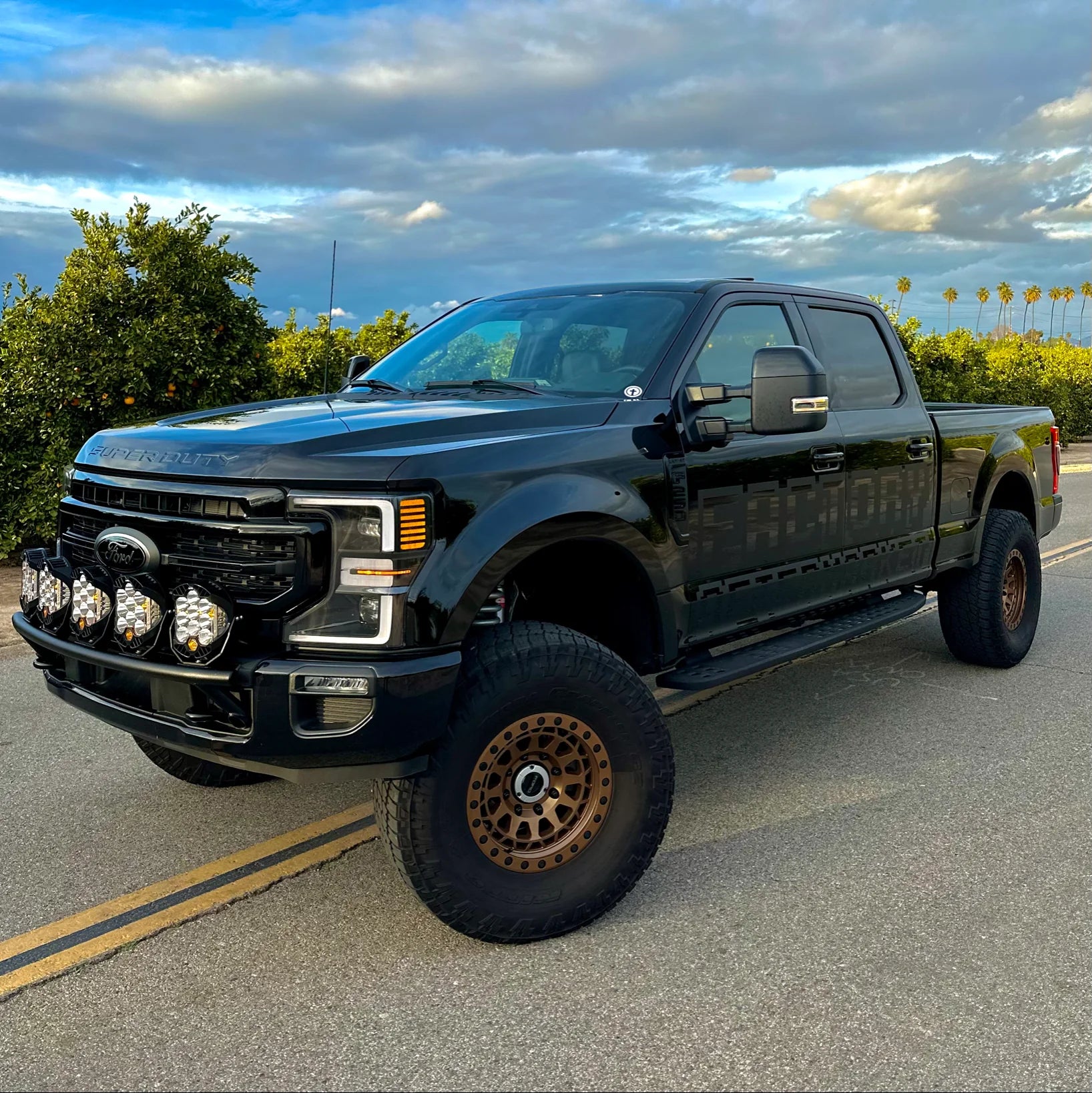 2017-2024 Ford Super Duty Light Mount "The Classic" Trophy Truck Style for 5 Round Lights