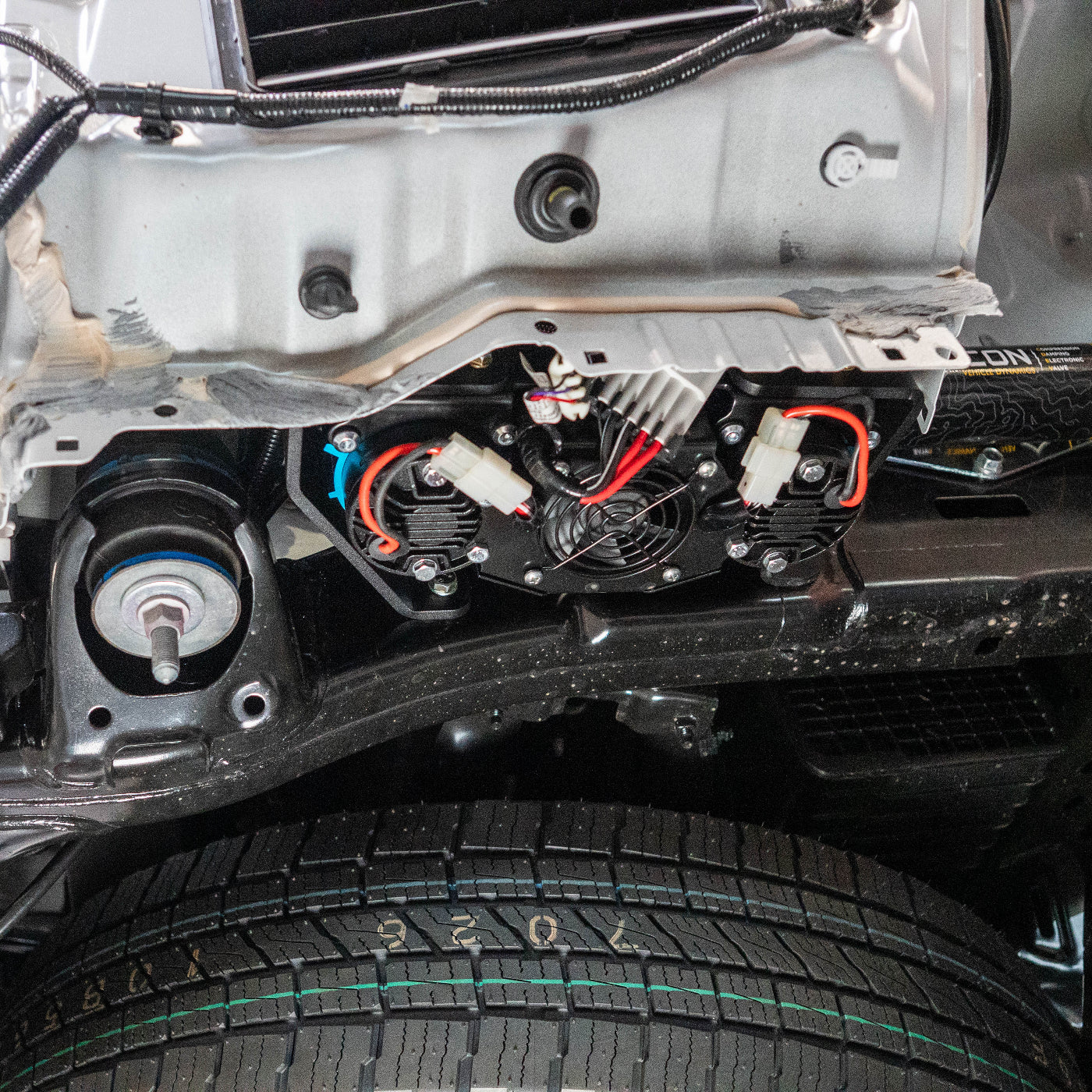 SDHQ Built '23-25 Sequoia ARB Twin Compressor Mounting Kit display of included parts and hardware