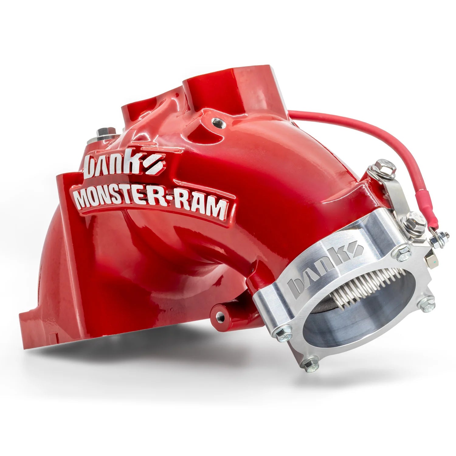 Banks 1500W and 750W Billet Heater Kit 2007.5-2024 Dodge/RAM 2500/3500 6.7L Diesel with Monster-Ram Front View Red