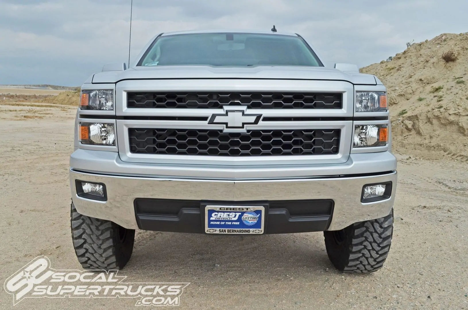 CST 14-18 GM 1500 2wd 3.5-5.5″ Lift Spindle Kit (Stamp. Steel/Cast Alum.) Front View