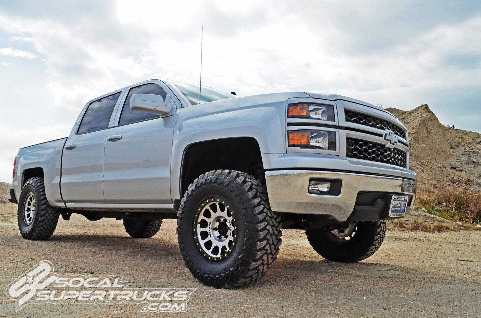 CST 14-18 GM 1500 2wd 3.5-5.5″ Lift Spindle Kit (Stamp. Steel/Cast Alum.) Front View