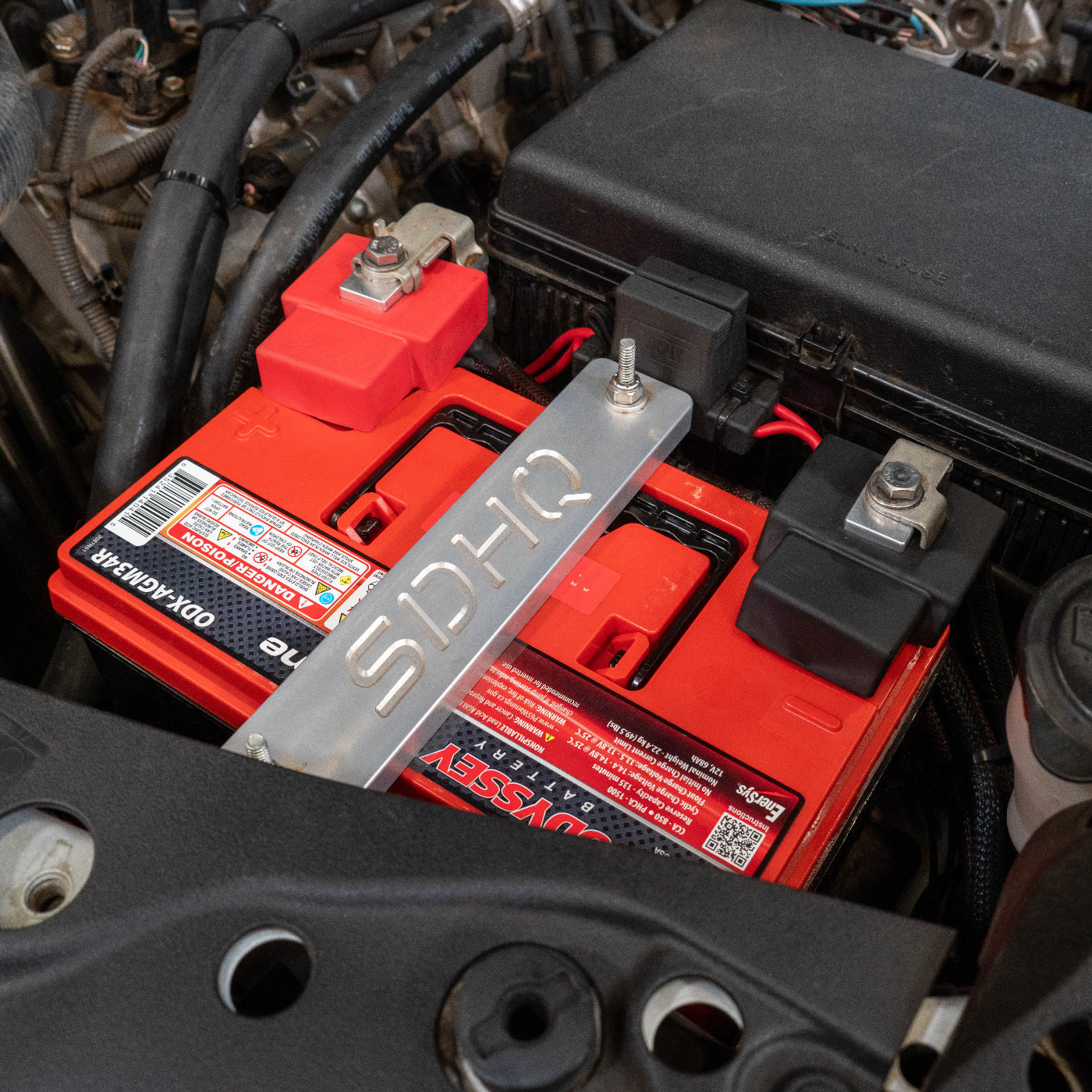 '24+ Toyota Tacoma, Non-Hybrid SDHQ Built Complete Billet Battery Terminal Kit installed