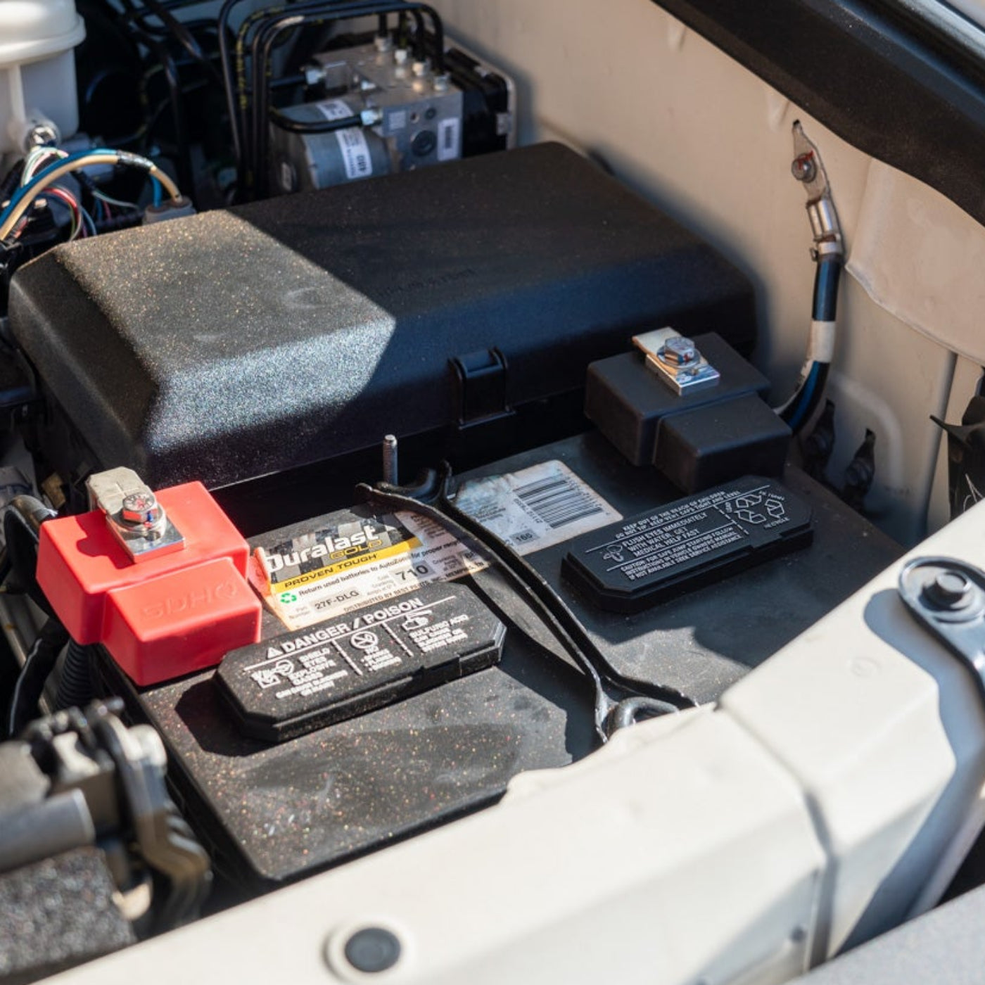 '05-23 Toyota Tacoma Complete Billet Battery Terminal Kit w/ Negative Terminal Wiring Kit installed
