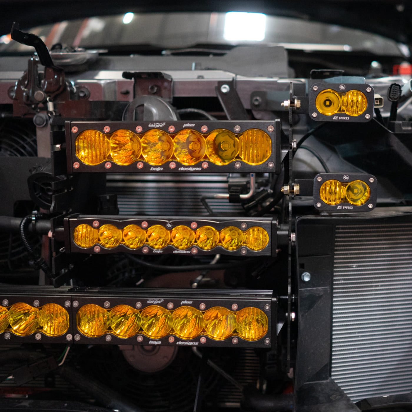 '22-25 Toyota Tundra/2023+ Sequoia SDHQ Built Behind the Grille Light Bar Mount installed