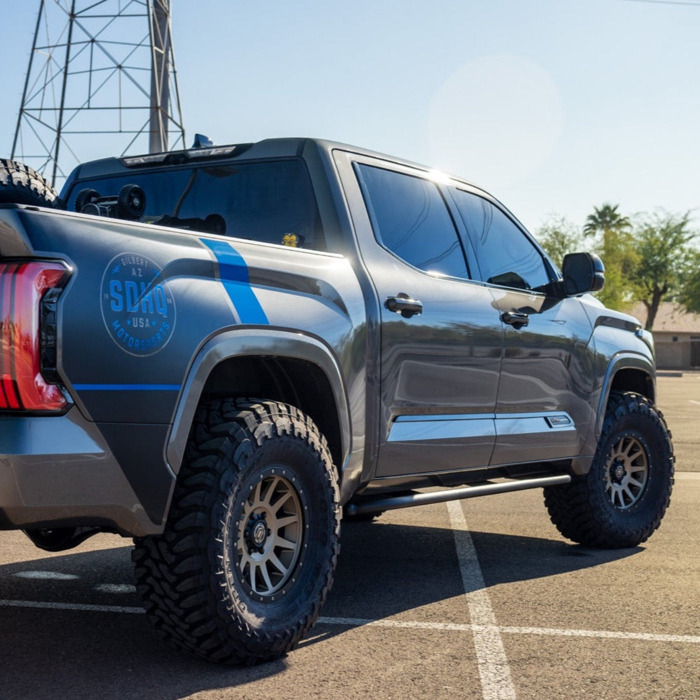 '22-25 Toyota Tundra SDHQ Built Rock Sliders installed