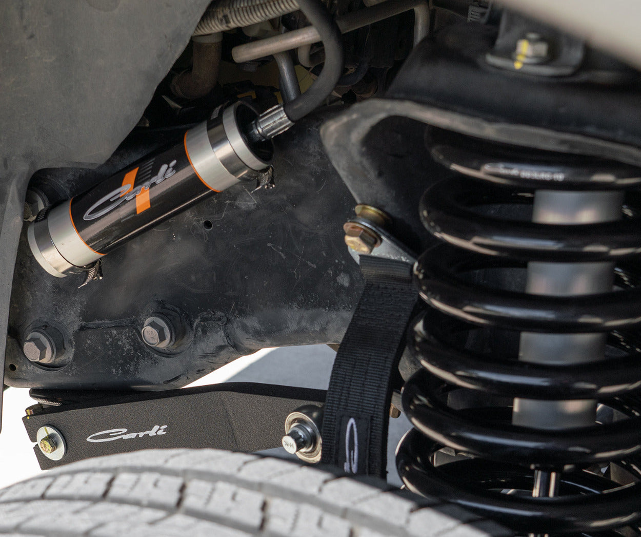 '10-13 Ram Diesel Carli Backcountry System - 3" Lift Close-up Display on Vehicle