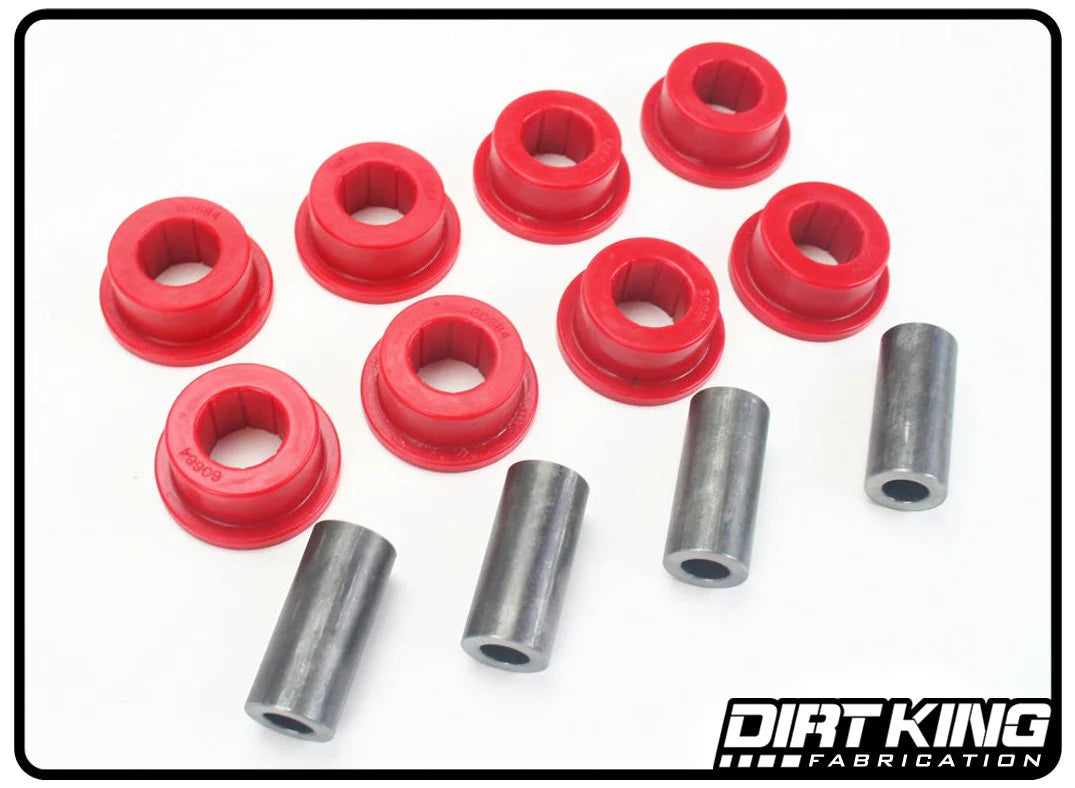 Dirt King UCA Bushing and Sleeve Kit for 07-21 Toyota Tundra UCA's Display of Included Parts