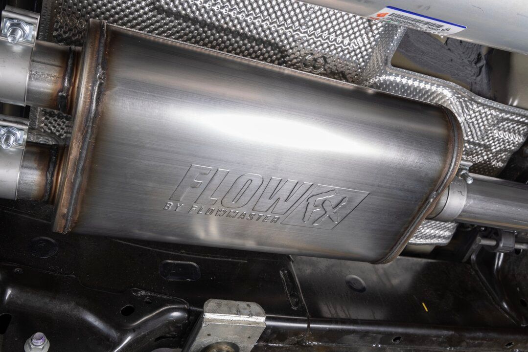 Flowmaster Signature Series Cat-back Exhaust System Close-up Display on Vehicle