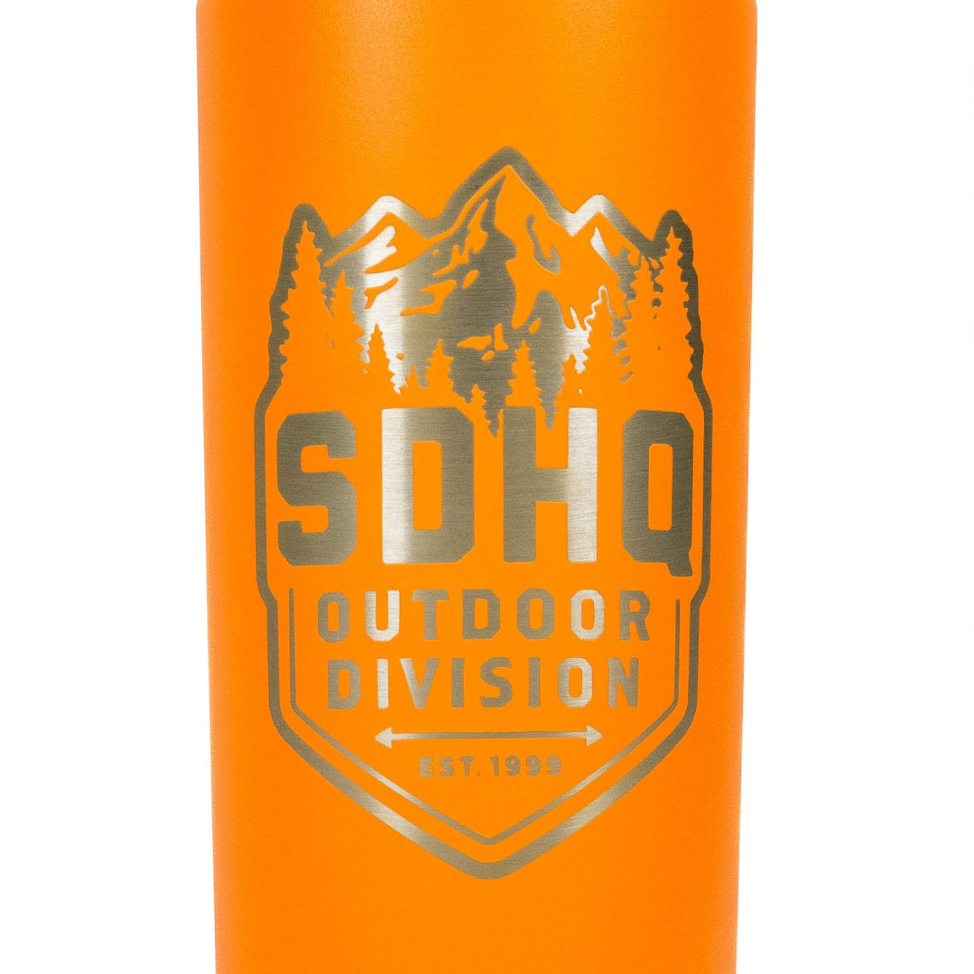 SDHQ Outdoor Division Yeti Rambler 46oz Water Bottle with Chug Cap | King Crab Orange - CLOSEUP