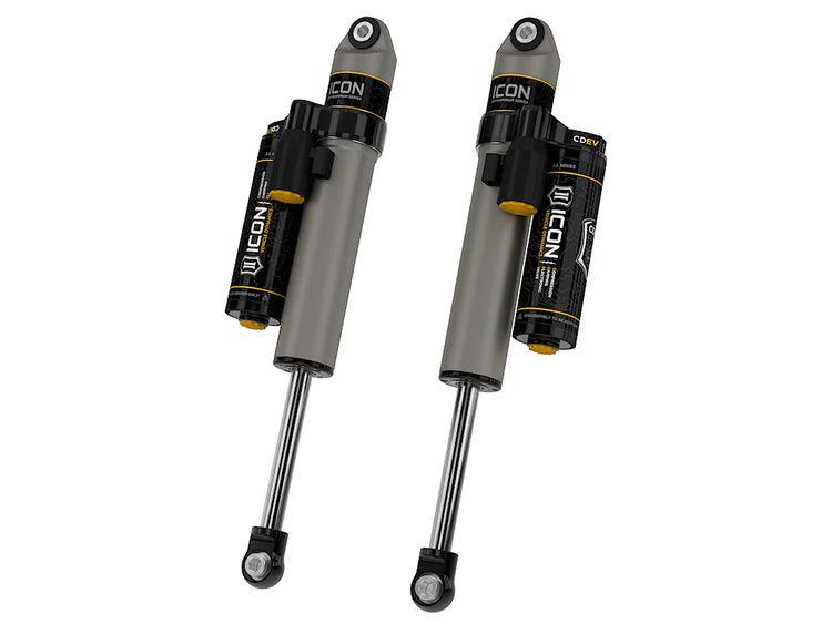 ICON 2020-2026 Chevrolet Silverado/GMC Sierra 2500/3500 HD, 0-1.5” Lift, Rear, V.S. 2.5 Aluminum Series Shock Absorbers, Piggyback Reservoir w/ CDEV, Pair