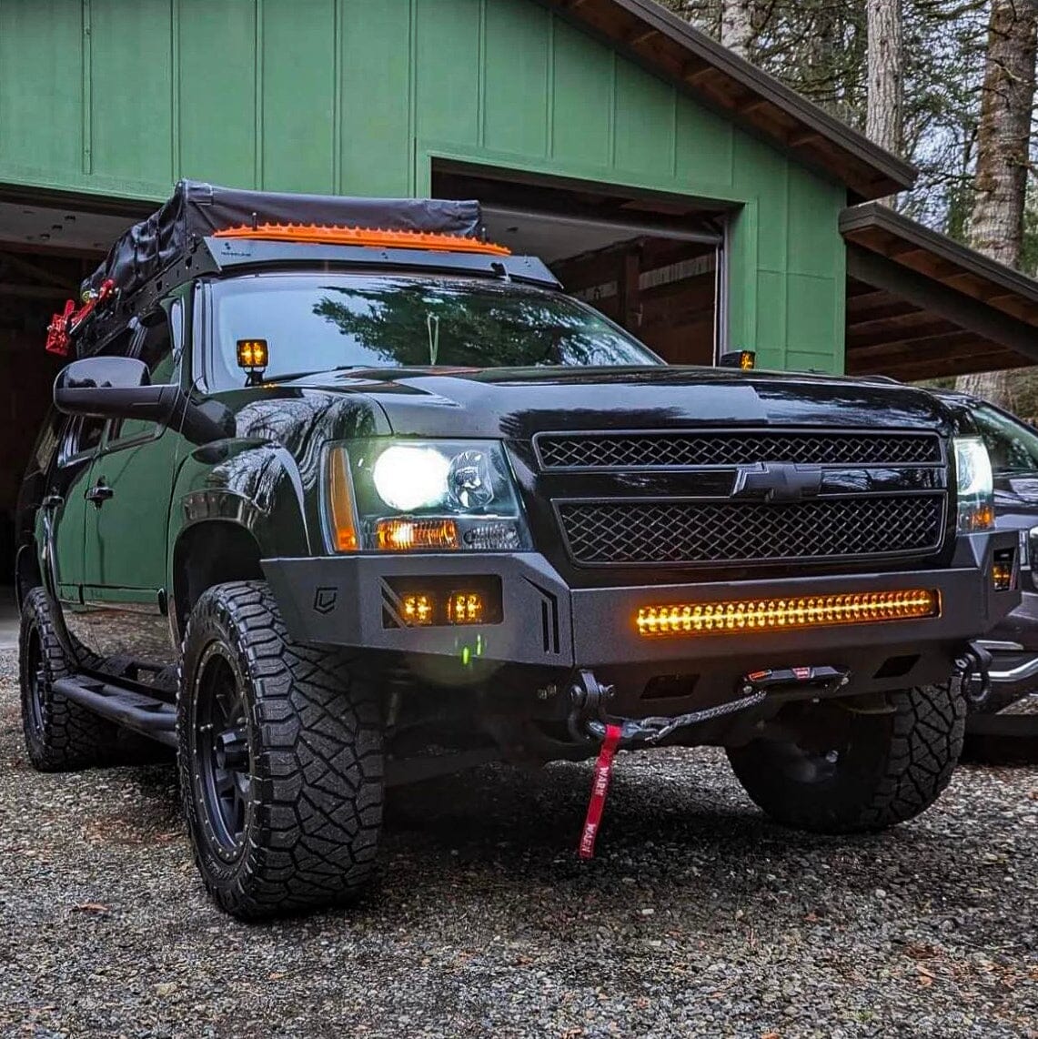 2007-2014 CHEVY TAHOE/SUBURBAN/AVALANCHE/YUKON OCTANE FRONT WINCH BUMPER Front View