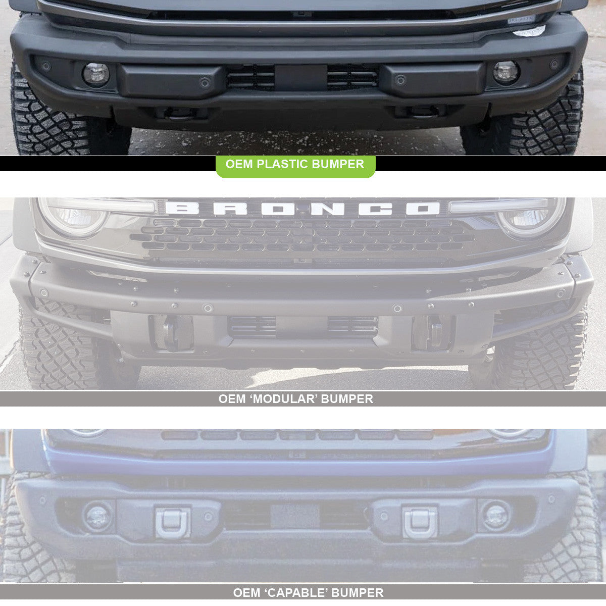 Ford XL Linkable Bumper Light Kit - Ford 2021-2026 Bronco; NOTE: w/ OE Plastic Bumper