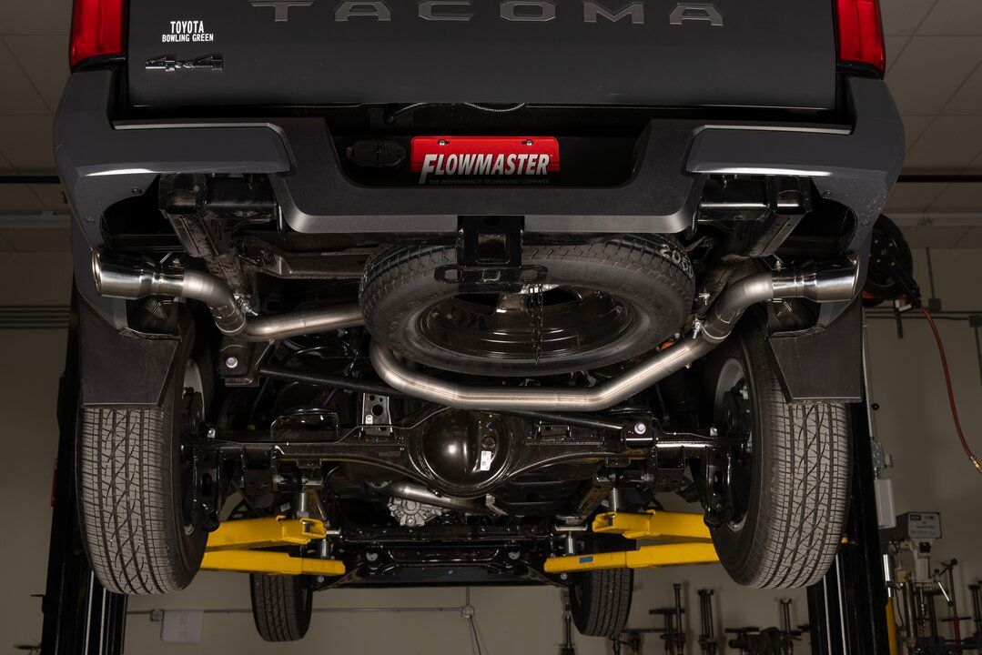 Flowmaster American Thunder Cat-back Exhaust System Display on Vehicle