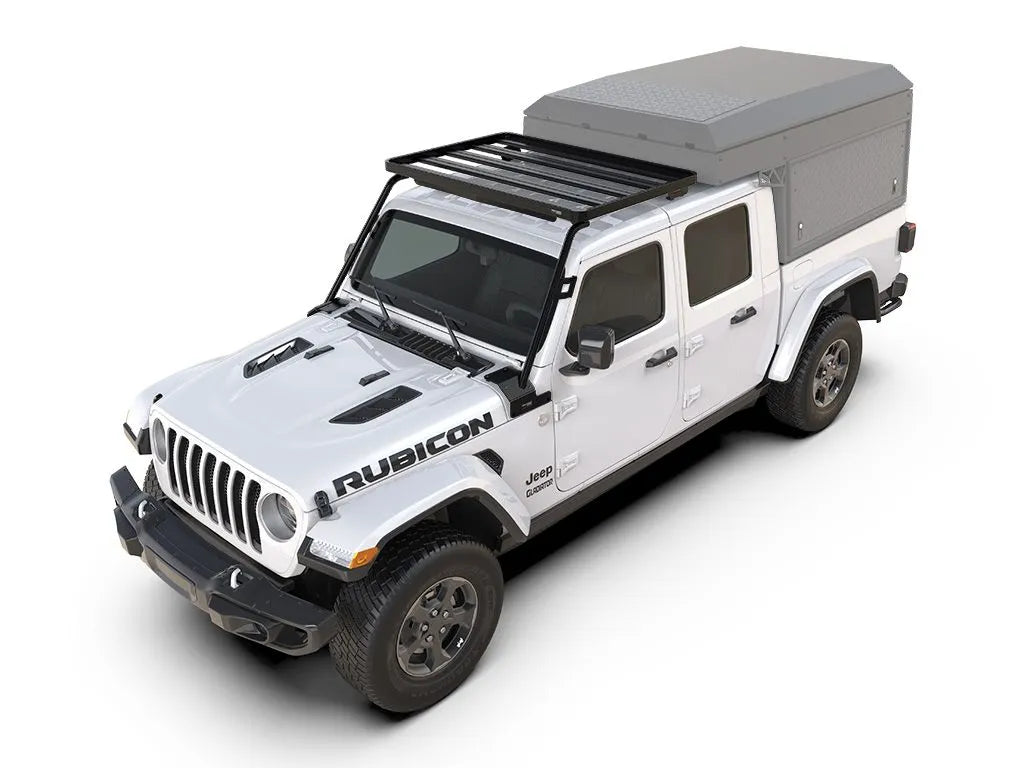 Jeep Gladiator JT (2019-Current) Cab Over Camper Slimline II Roof Rack Kit Front View