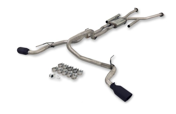 2022+ Toyota Tundra 3.5L Turbo FLOWMASTER FLOWFX CAT-BACK EXHAUST SYSTEM Display of Included Parts