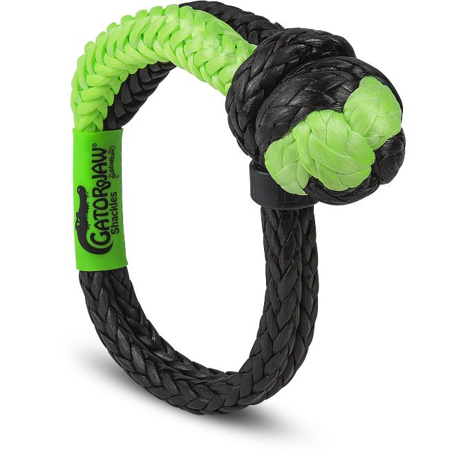 1/2" NexGen PRO Gator-Jaw® Synthetic Soft Shackle-Green and Black