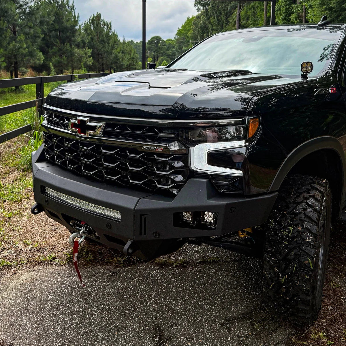 2023-2025 CHEVY 1500 ZR2 OCTANE FRONT WINCH BUMPER Front View