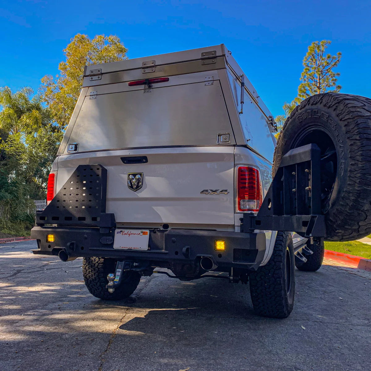 2009-2018 RAM 1500 OCTANE DUAL SWING OUT REAR BUMPER Front View