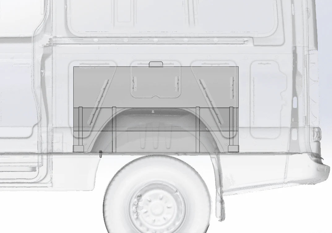 Wheel Well Water Tank Front View