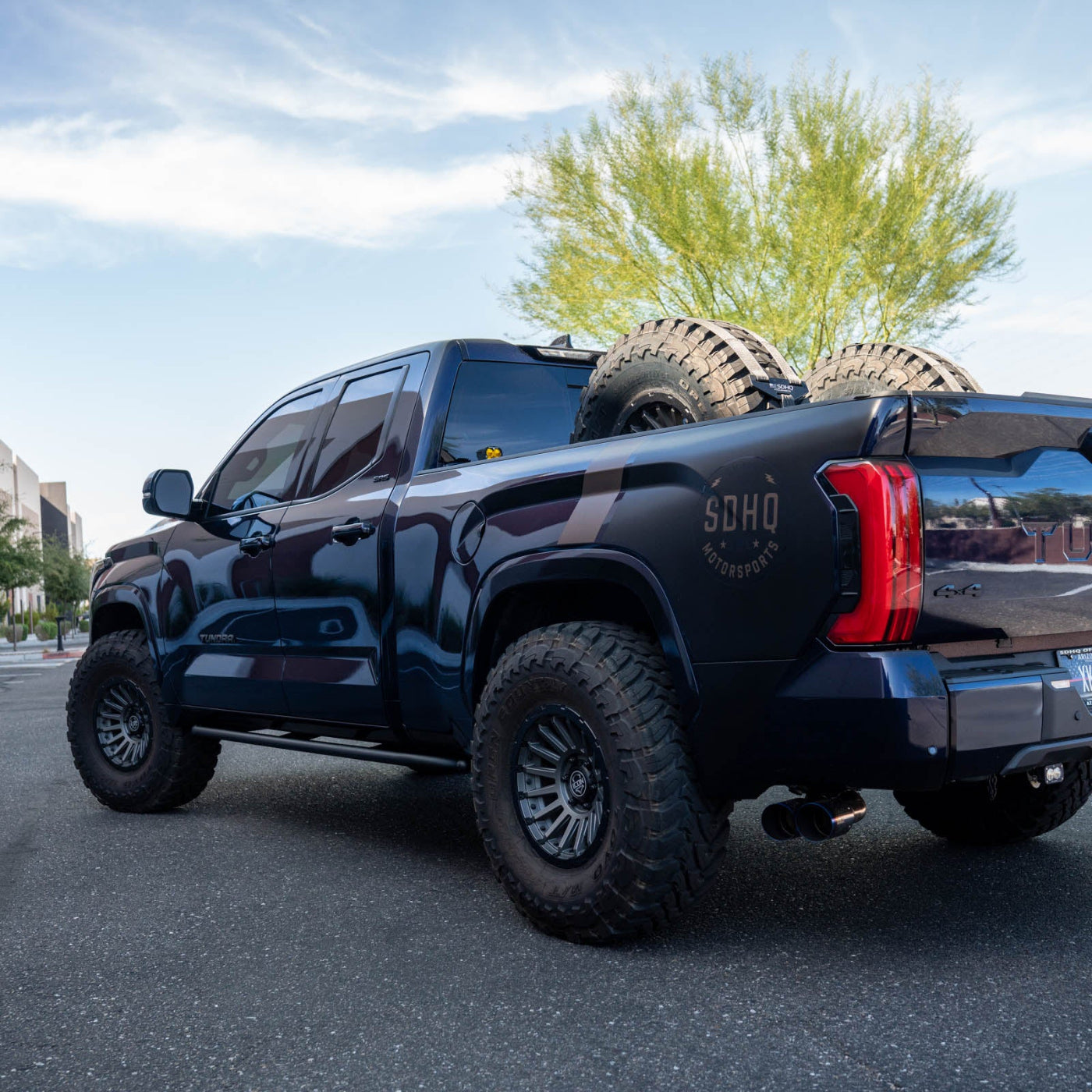'22-25 Toyota Tundra SDHQ Built Rock Sliders installed