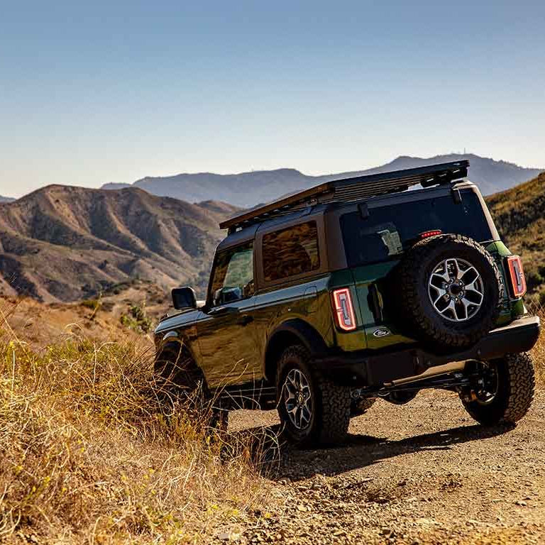 '22+ Bronco 2-Door Slimline II Roof Rack Display on Vehicle