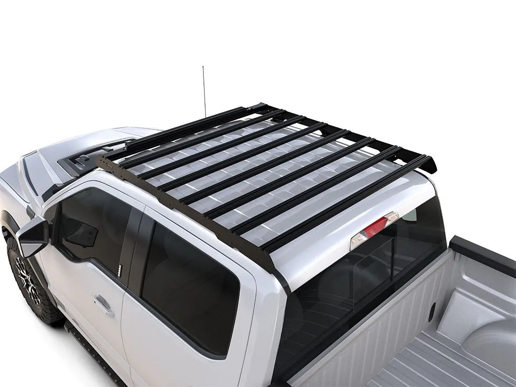 Ford F-150 Super Crew (2021-Current) Slimsport Roof Rack Kit / Lightbar Ready Front View