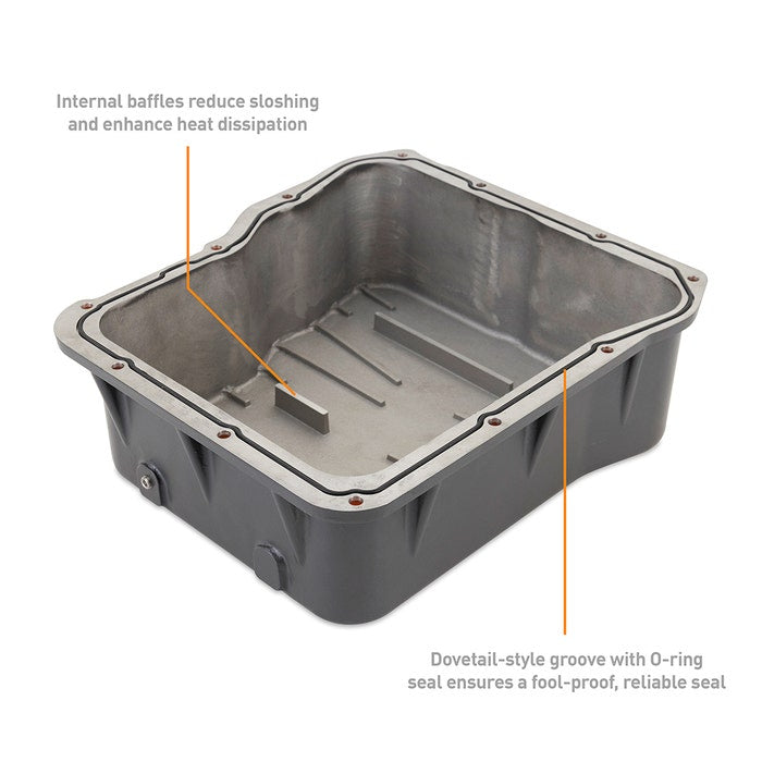 Aluminum Transmission Pan, fits Chevy/GMC 6.6L Duramax 2001-2019