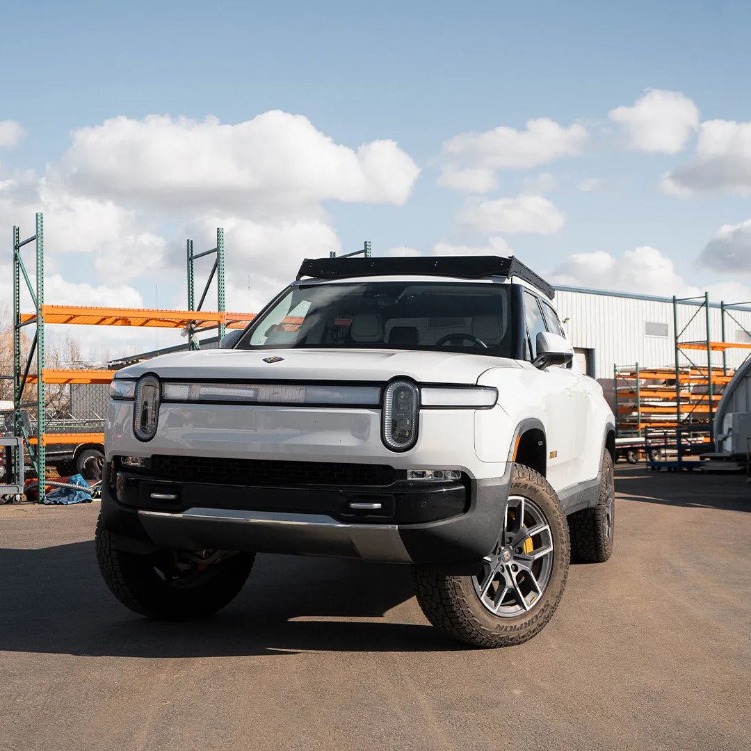 Rivian R1T Prinsu Pro Roof Rack Front View