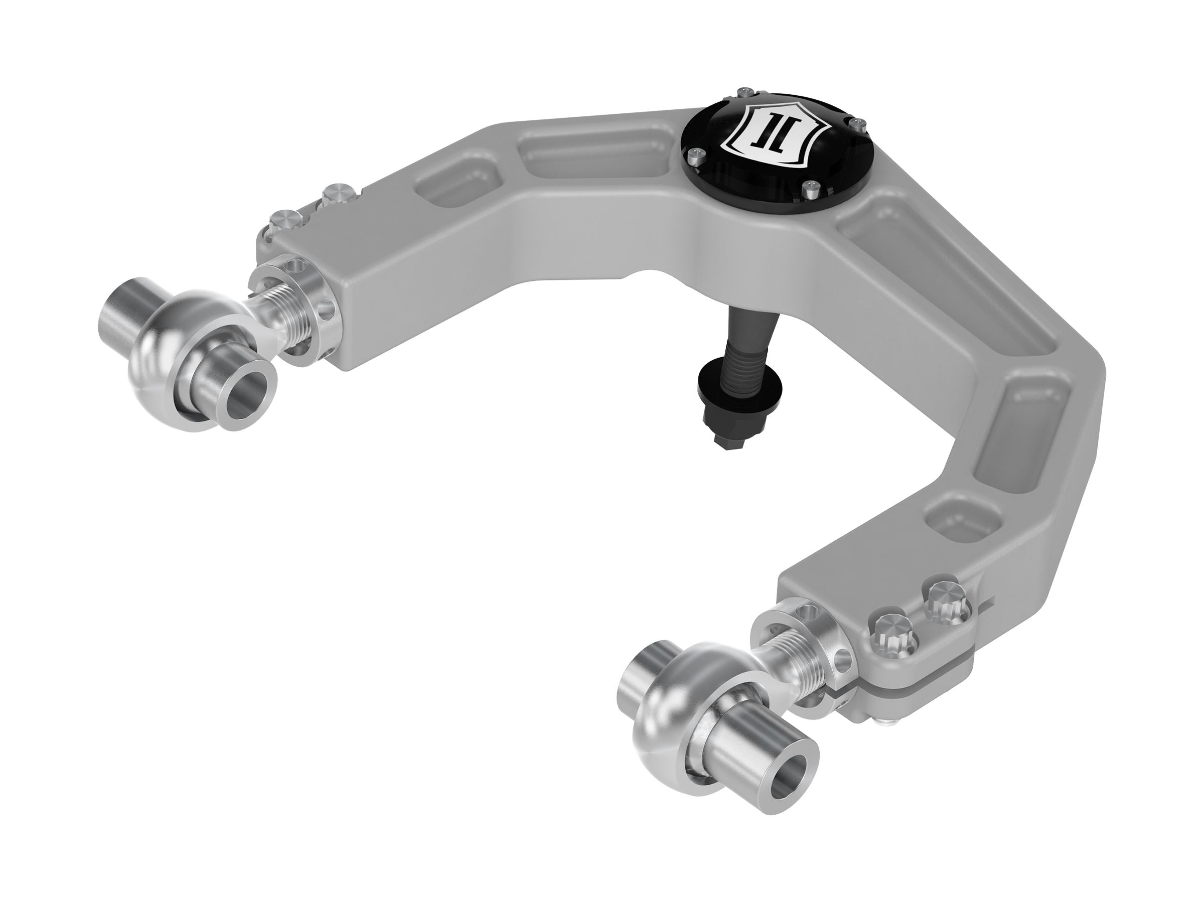 ICON 1996-2004 Toyota Tacoma/1996-2002 Toyota 4Runner, Billet Upper Control Arm w/ Delta Joint Kit Front View